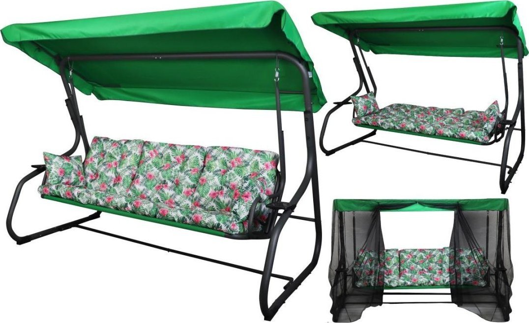 HUŚTAWKA OGRODOWA 3-OSOBOWA MATYLDA Z MOSKITIERĄ