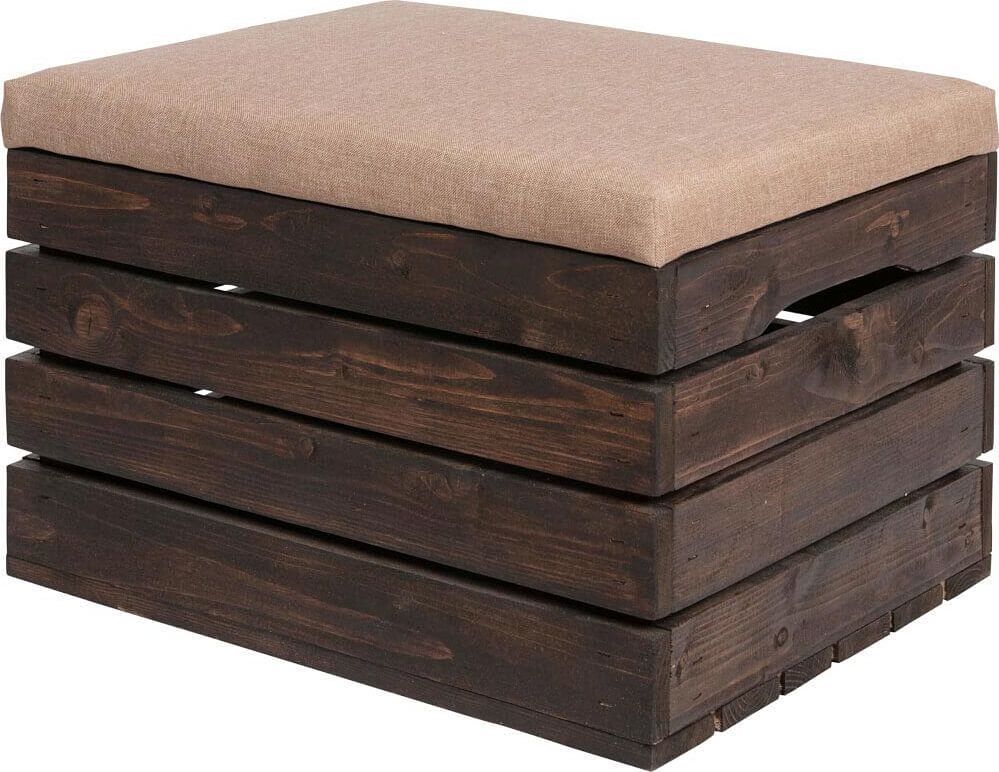 Elior Drewniana bejcowana skrzynia z siedziskiem Alva 2X- 38 kolorów Sosna