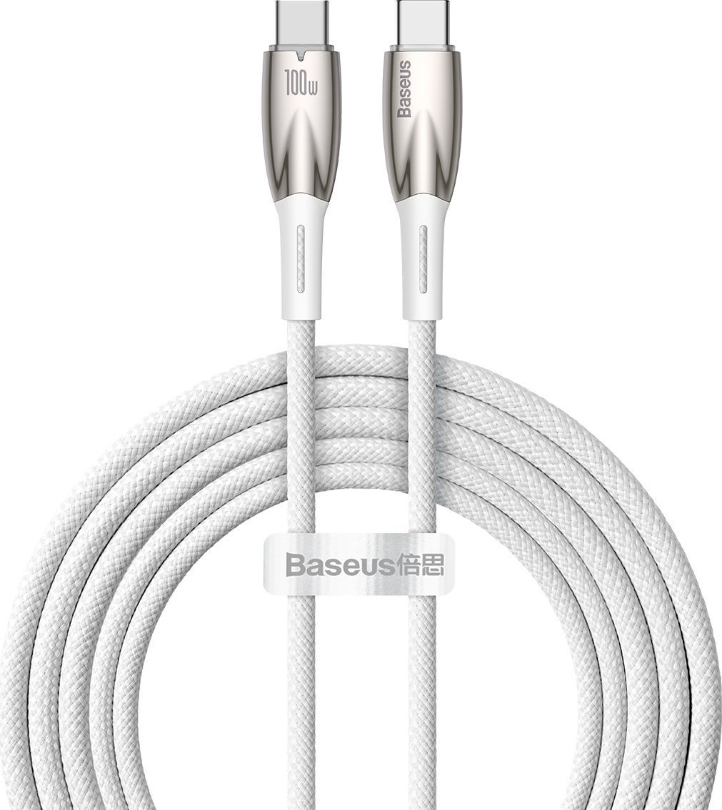 Kabel USB Baseus USB-C - USB-C 2 m Biały (CADH000802)