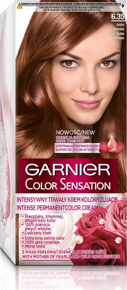 Garnier Garnier Color Sensation krem koloryzujący do włosów 6.35 Szykowny jasny kasztan