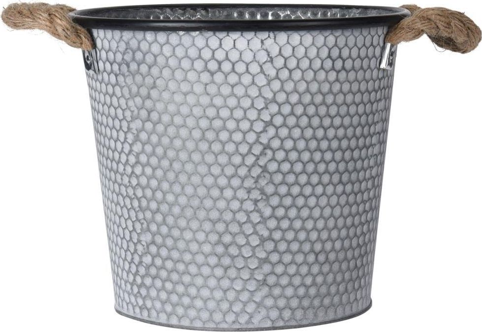 Vilde Doniczka OSŁONKA metalowa ozdobna na kwiaty zioła 26x22,5 cm