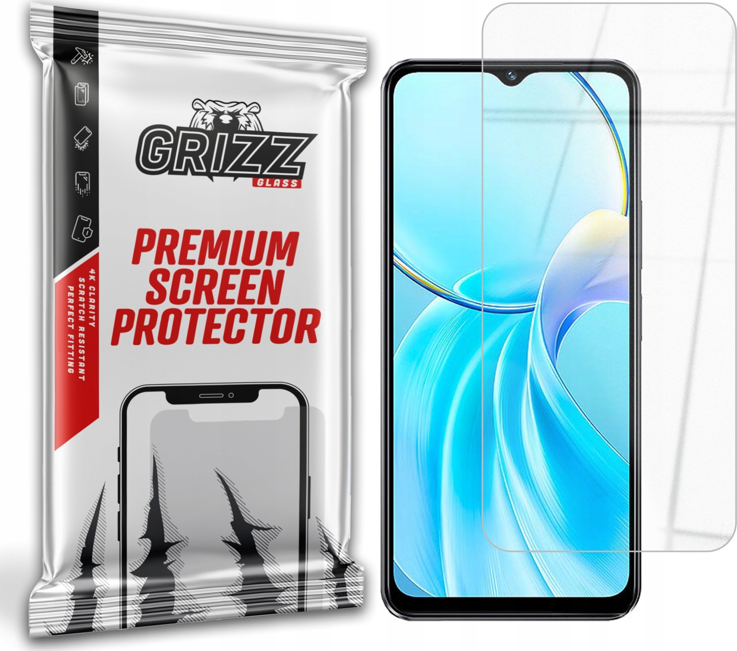 GrizzGlass Szkło hybrydowe GrizzGlass HybridGlass do Vivo T3 Lite