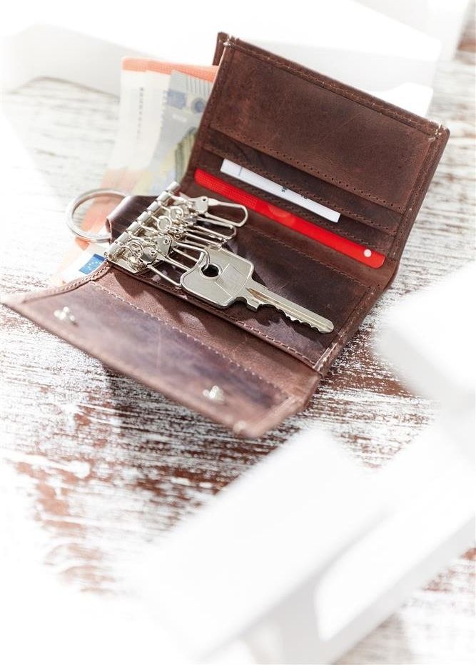 Kemer Skórzane etui na klucze KEMER WILD STYLE Brązowe uniwersalny