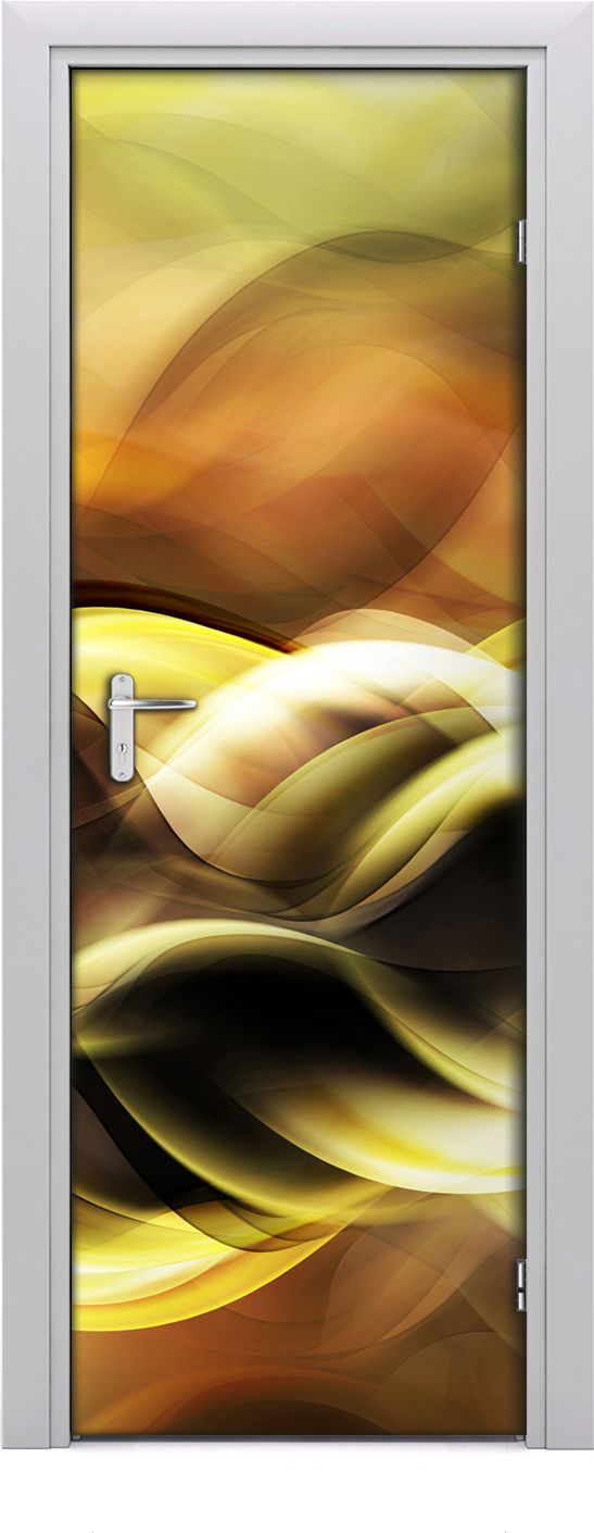 Tulup Fototapeta samoprzylepna na drzwi 75 x 205 cm złoty połysk