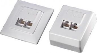 Value Value Gniazdo natynkowe Cat.6 białe UTP