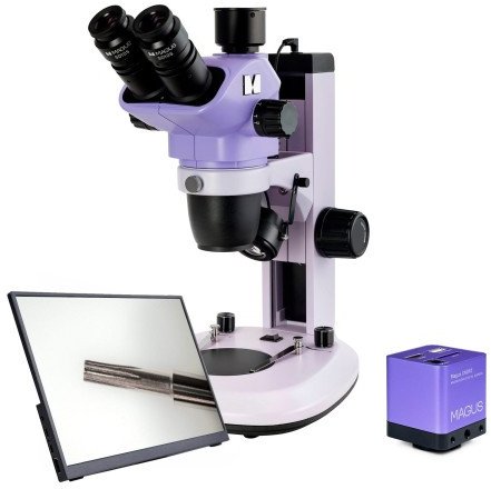 Cyfrowy mikroskop stereoskopowy MAGUS Stereo D7T LCD BASE 6,745 Greenough + kamera HDMI FHD + monitor IPS