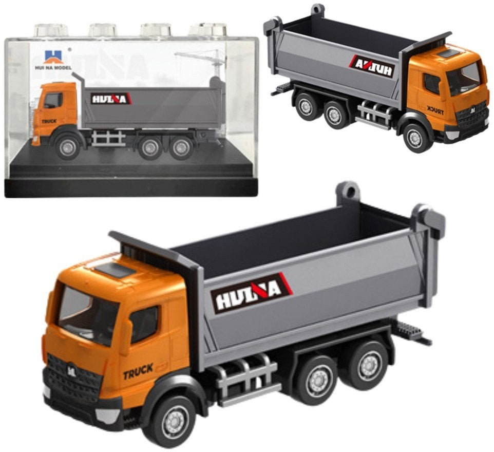 Wywrotka Metalowa Model Kolekcjonerski Huina Pomarańczowa 1:80