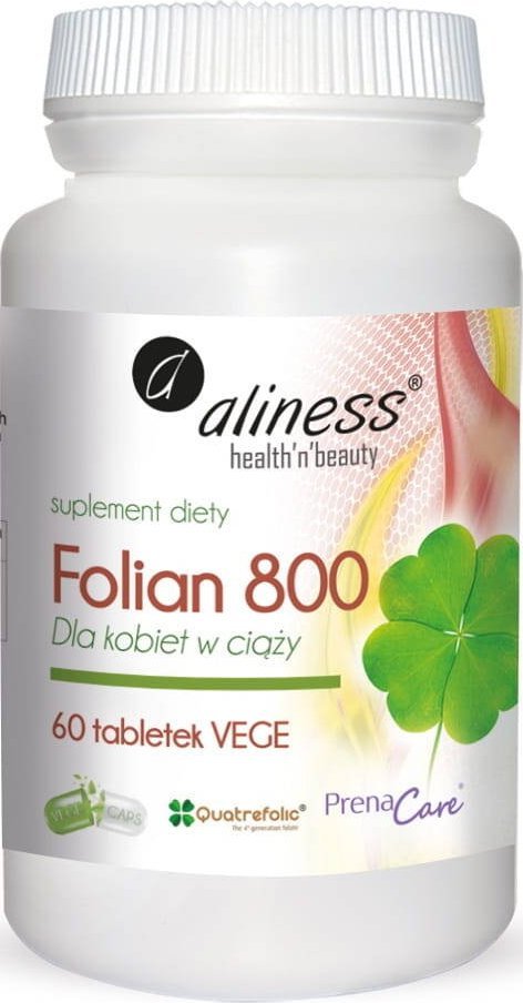 Aliness ALINESS FOLIAN DLA KOBIET W CIĄŻY 800MCG 60 TABLETEK VEGE