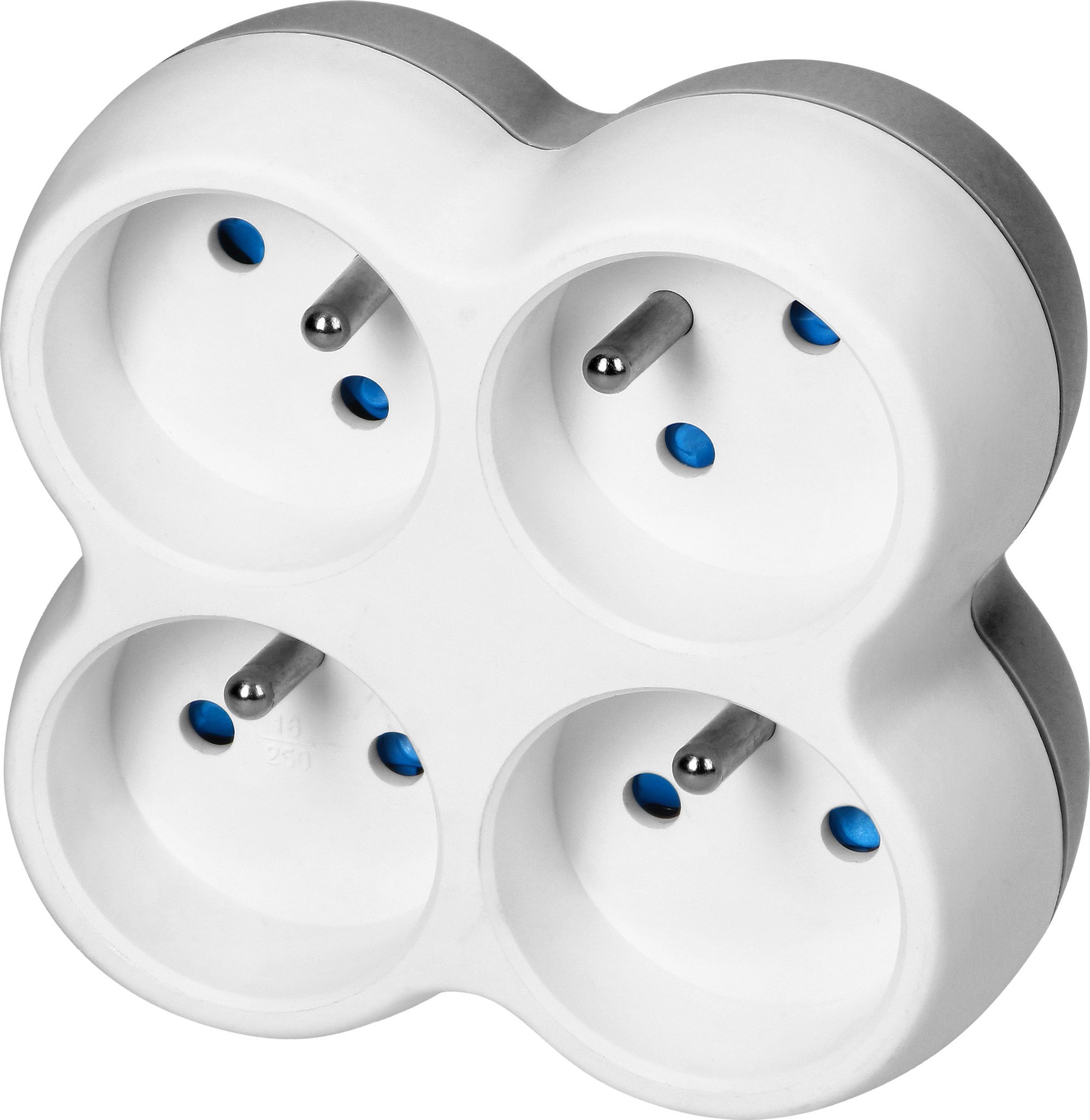 Orno Rozgałęźnik 4x2P+Z, biało-szary