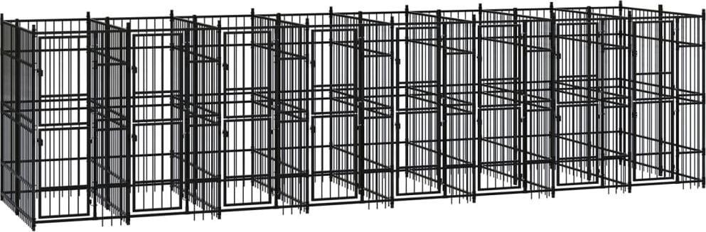 vidaXL vidaXL Kojec zewnętrzny dla psa, stalowy, 14,75 m