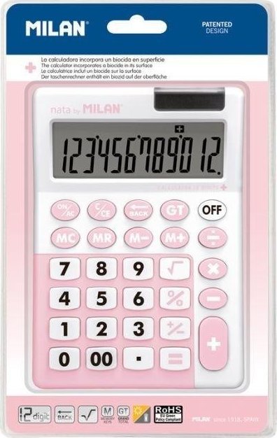 Kalkulator z dużymi klawiszami Antibacterial MILAN