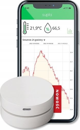 Zamel CZUJNIK TEMPERATURY I WILGOTNOŚCI THW-01 Wi-Fi ZAMEL