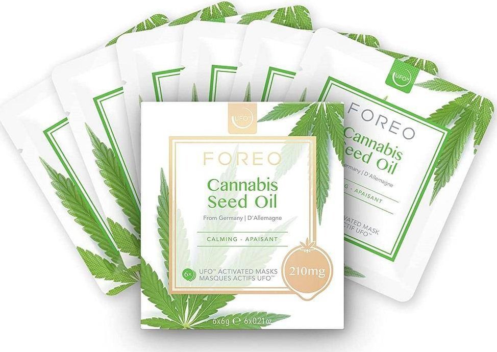 FOREO_Ufo Mask Cannabis Seed Oil Calming wyciszająca maseczka do twarzy 6x6g
