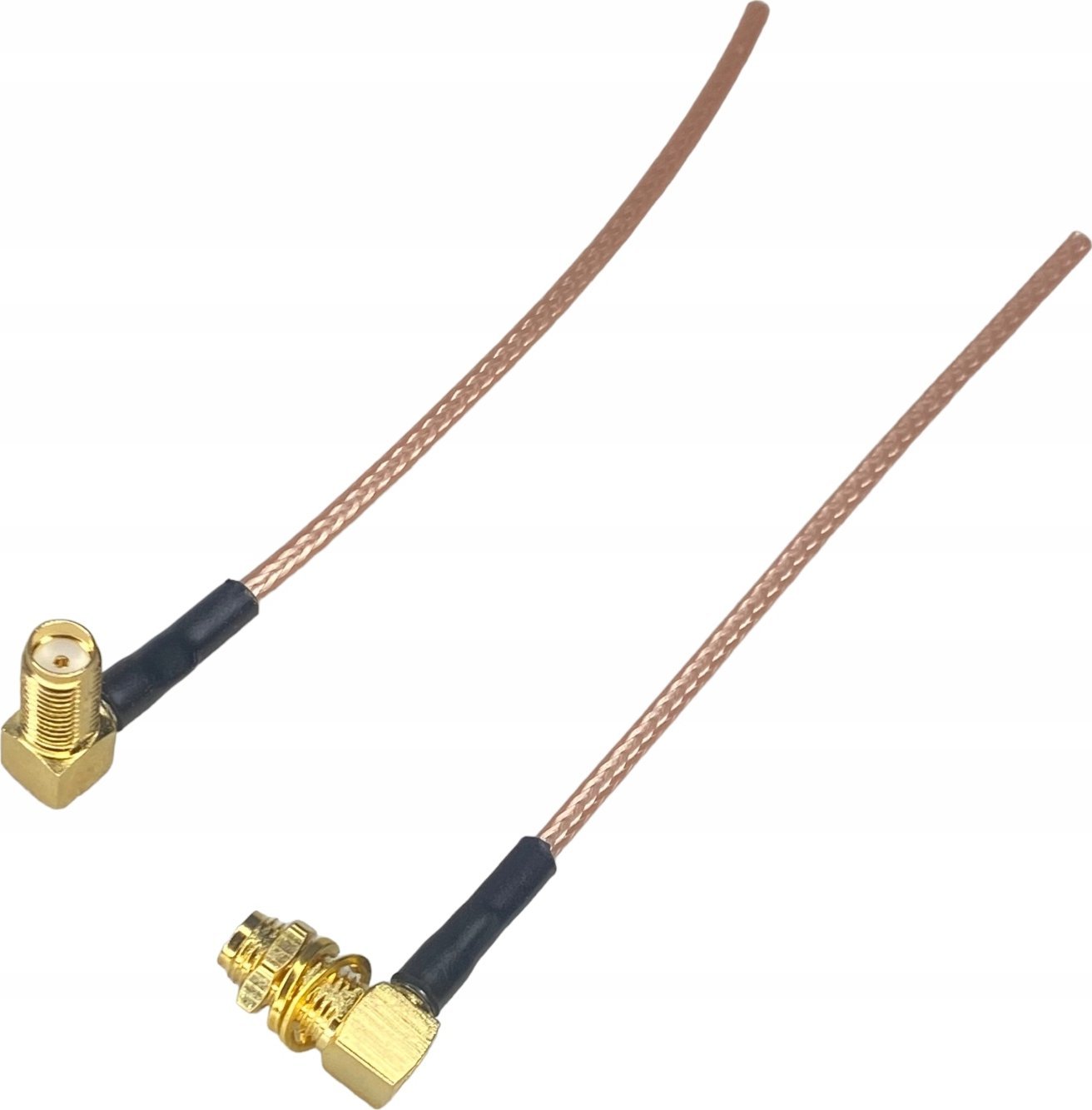 Kabel RF Connectors Pigtail SMA-RP gniazdo KĄTOWE 50 cm RG316