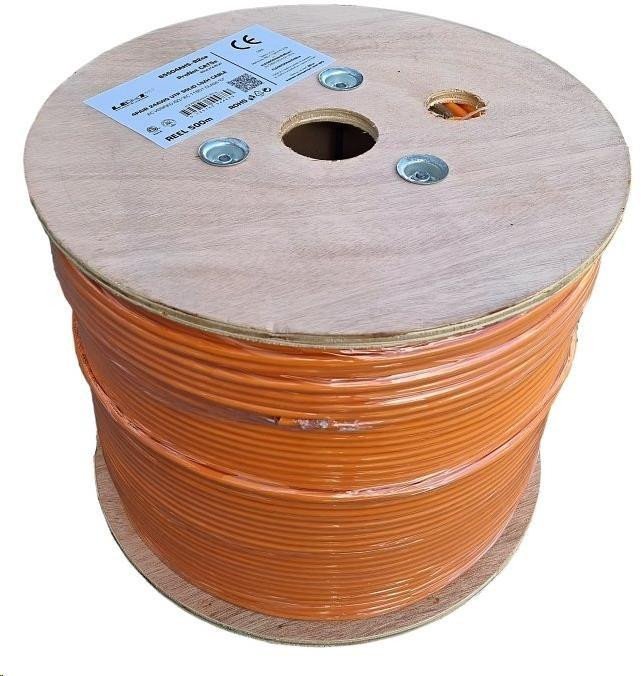 UTP kabel LEXI-Net Cat5E, drát, LS0H (B2ca s1a,d0,a1), oranžový, 500m, cívka