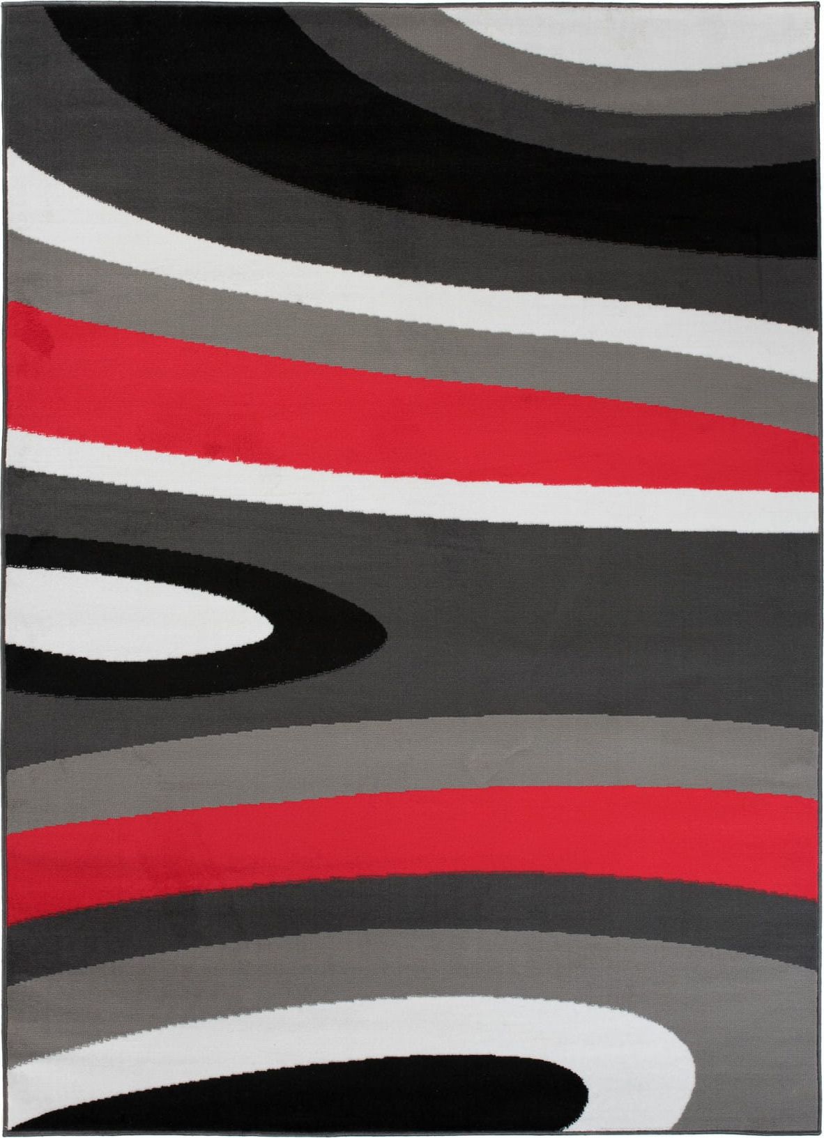 Carpetpol nowoczesny dywan szary czerwony Z895E DARK GRAY MAYA PP ESM (1.20*1.70)