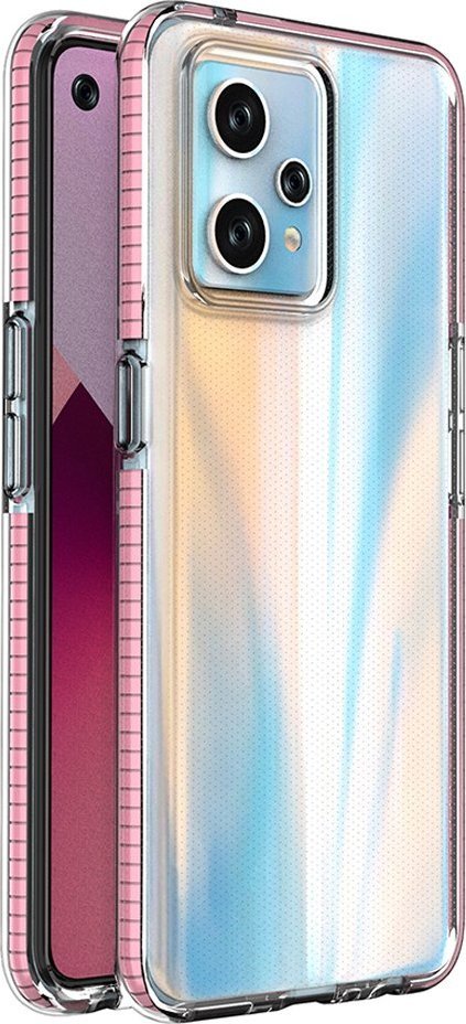 Hurtel Spring Case etui Realme 9 Pro+ / Realme 9 silikonowy pokrowiec z ramką jasnoróżowe