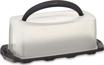 Kela Pojemnik na ciasta prostokątny z pokrywą Kela, śred. 40 x 17 x 14,5 cm, szary