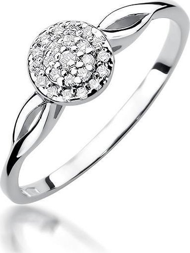 Best Diamonds złoty pierścionek z brylantem 0.12ct 7