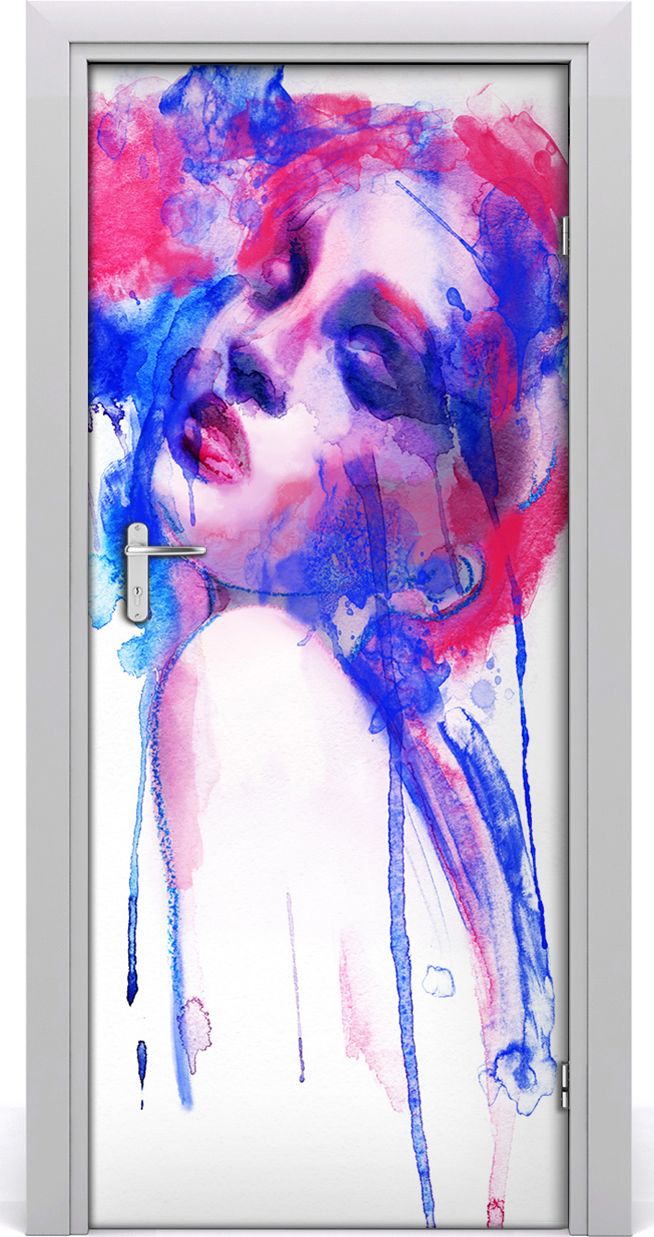 Tulup Fototapeta samoprzylepna na drzwi 85 x 205 cm abstrakcja kobieta