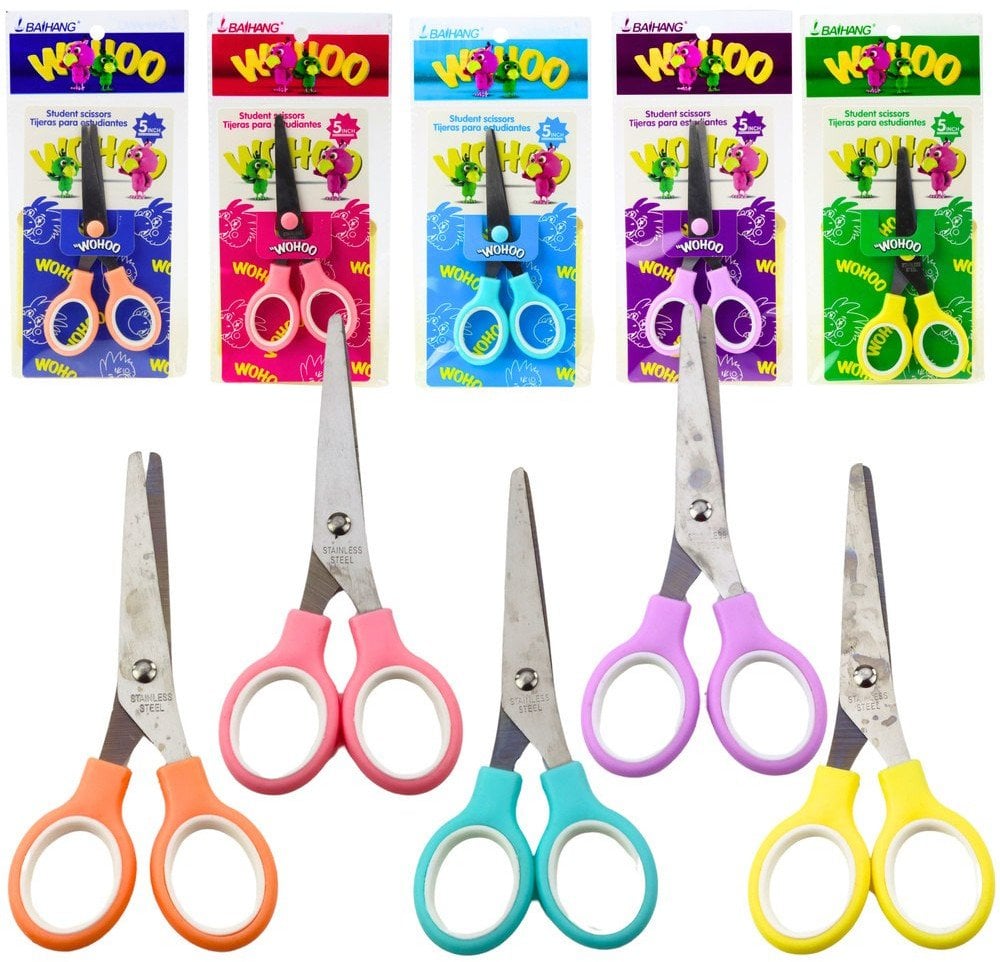 Nożyczki Szkolne Biurowe Oburęczne Uniwersalne Mix 13cm