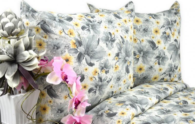 Pościel w kwiaty bawełna BIELAWSKA 200x220 3-częściowa