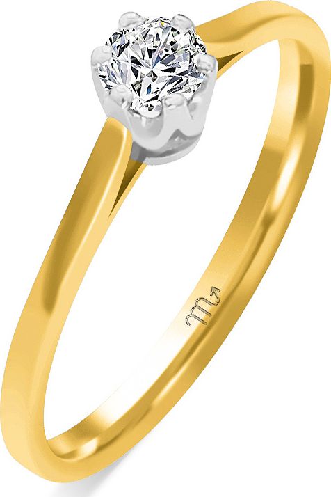 Lovrin Zaręczynowy pierścionek ze złota z diamentem 585