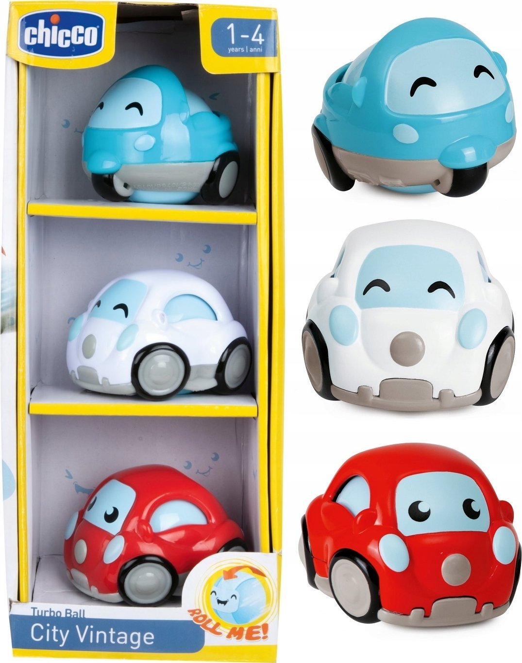 Chicco Zestaw 3 mini samochodzików TURBOKULKI VINTAGE Chicco