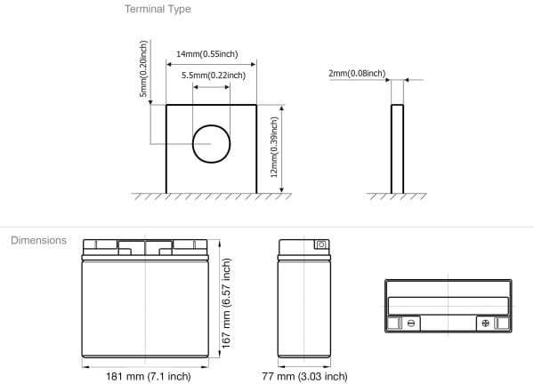 Akumulator ołowiowy 12 V, 18 Ah (UC18-12)