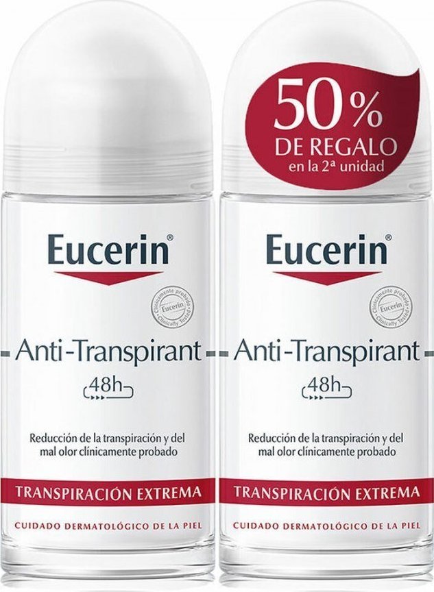 Eucerin Dezodorant Roll-On Eucerin Antyperspirant 2 Sztuk