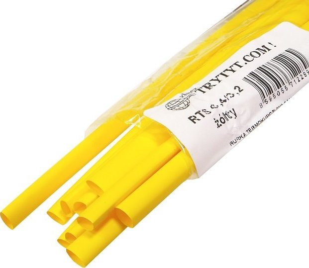 Trytyt 10x Koszulka termokurczliwa RTS 6,4/3,2 żółty