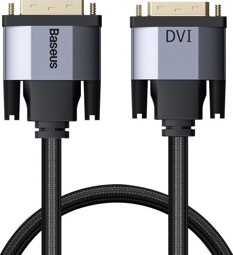 Kabel Baseus DVI-D - DVI-D 1m czarny (BSU1348GRY)
