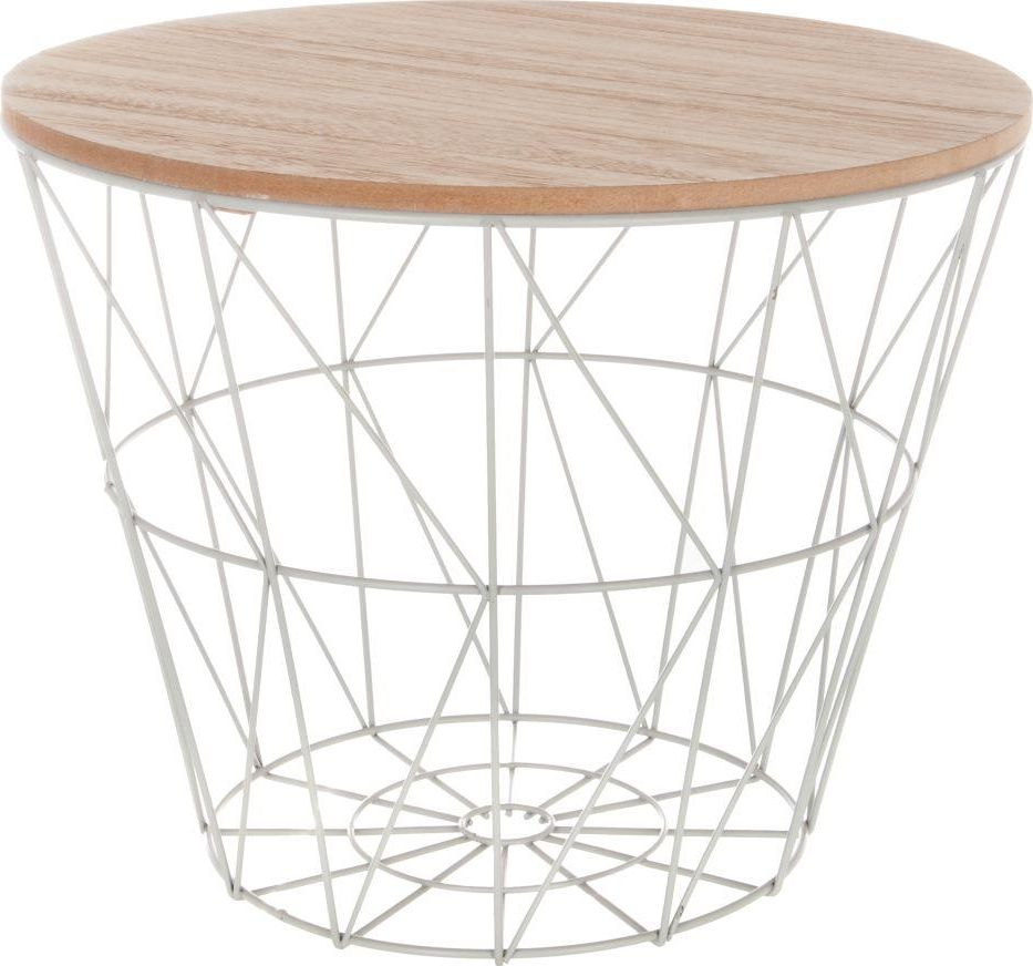 Atmosphera Szary druciany stolik kawowy Kumi