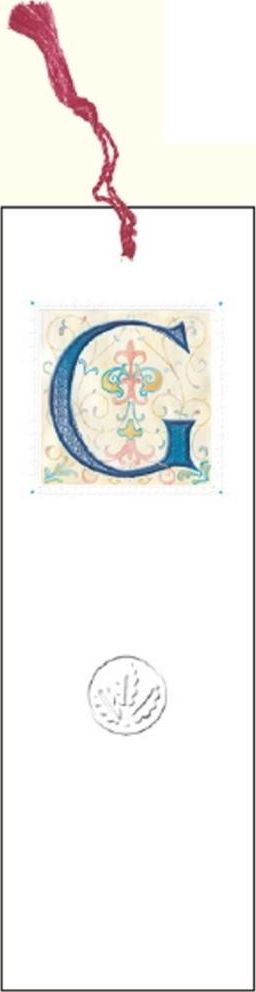 DaVinci Zakładka do książki z anagramem Litera G