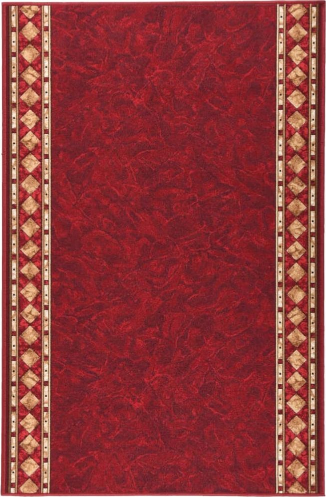 vidaXL Bieżnik dywanowy, czerwony, 100x150 cm, antypoślizgowy