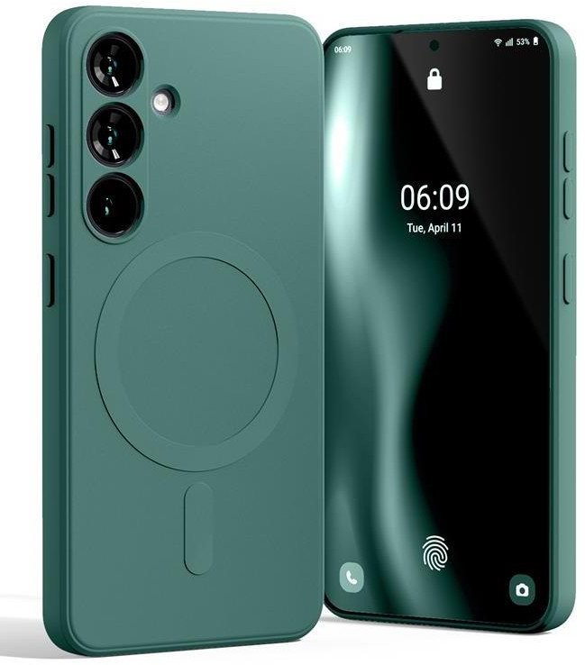 Mercury Semi-Silicon Magsafe Samsung S24 GREEN / ZIELONY