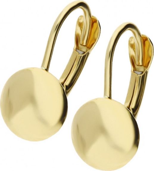 Lovrin Złote kolczyki 585 półkulki gładkie 1g