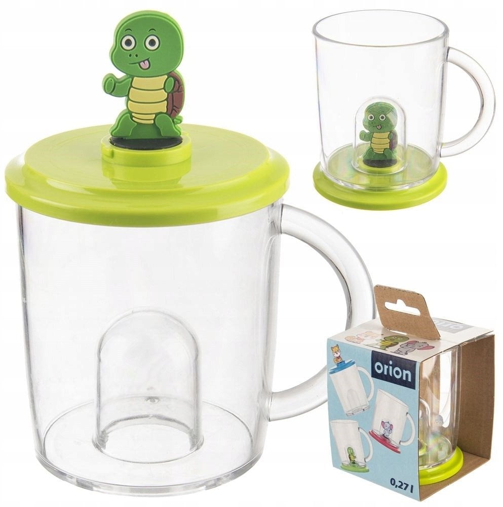 Kubek z figurką dla dziecka żółw 240 ml