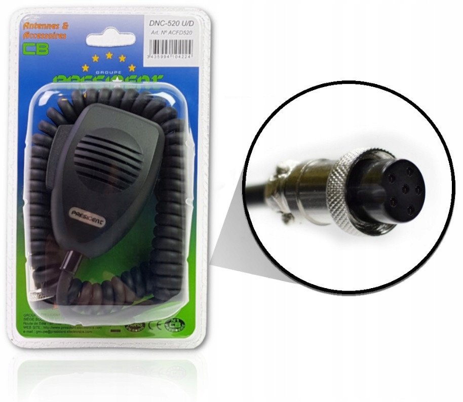 MIKROFON CB DNC-520 U/D "PRESIDENT"JOHNNY-HARRY-WALKER-BARRY