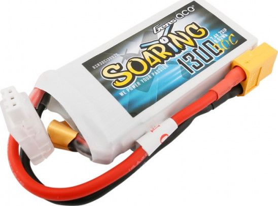 Gens Ace & TATTU 1300mAh 7.4V 30C SOARING Gens Ace - XT60