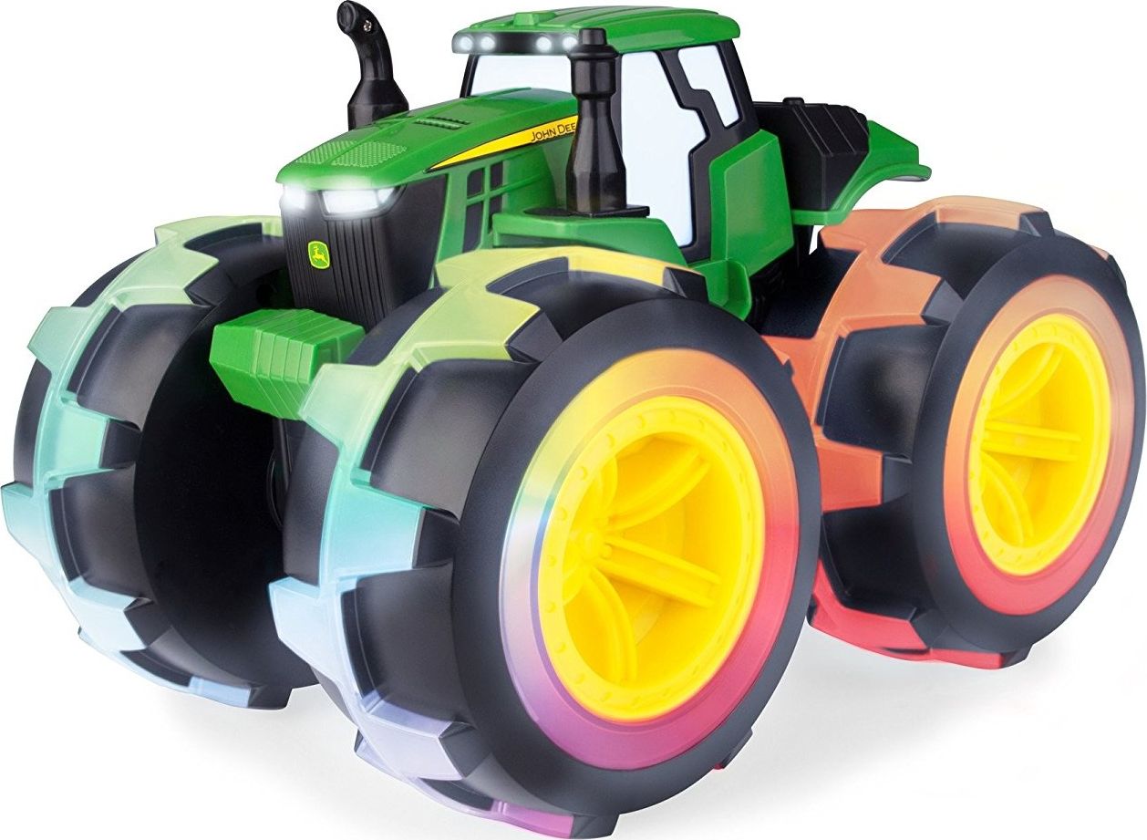 Tomy John Deere traktor świecące opony