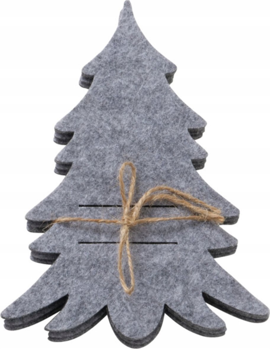 Boltze Filcowa kieszonka na sztućce FILZY w kształcie choinki