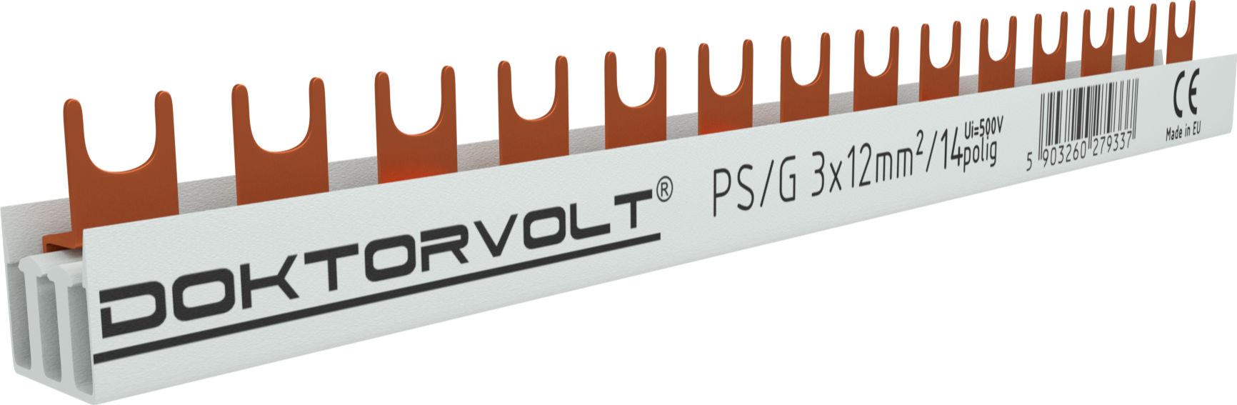 Doktorvolt Szyna łączeniowa grzebieniowa PS/G 3-fazowa 14-modułowa 12mm2 80A DV 9337
