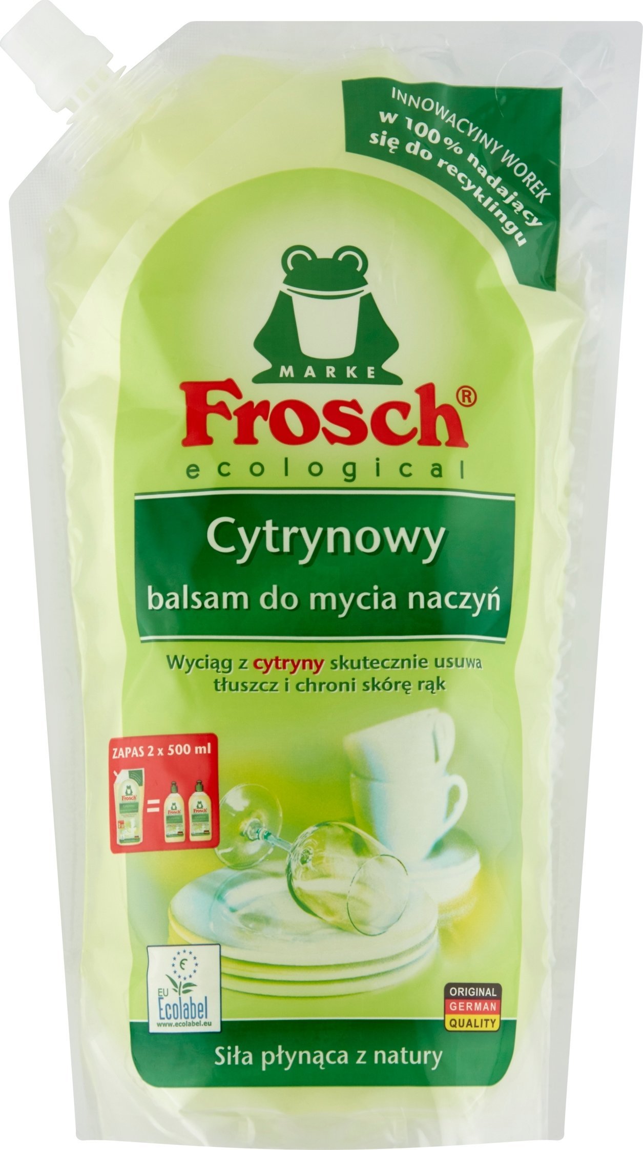 Frosch Ecological Cytrynowy balsam do mycia naczyń zapas 1000ml