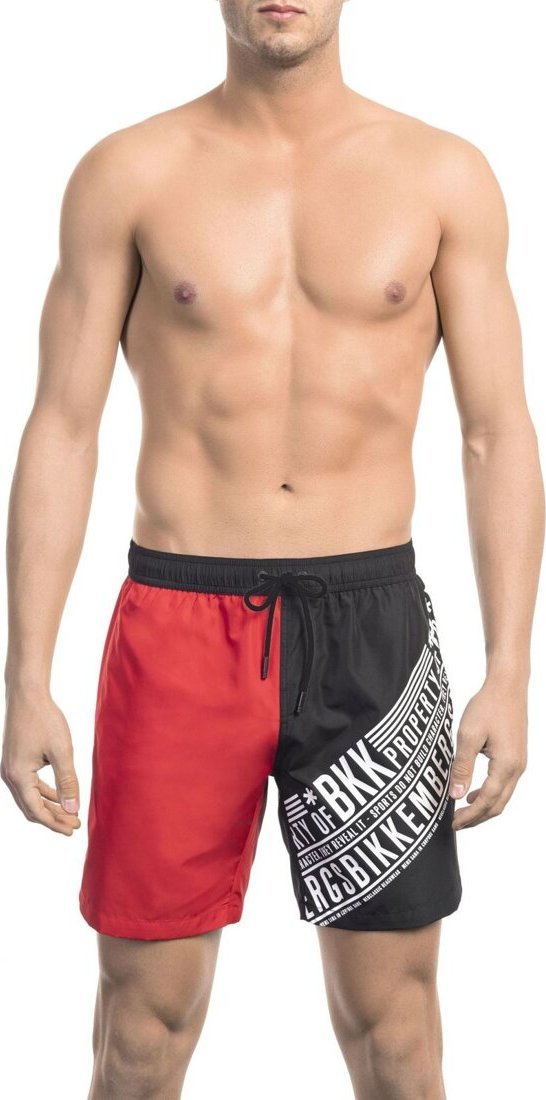 Bikkembergs Modny, markowy strój kapielowy Bikkembergs Beachwear model BKK1MBM09 kolor Czerwony. Odzież męska. Sezon: M