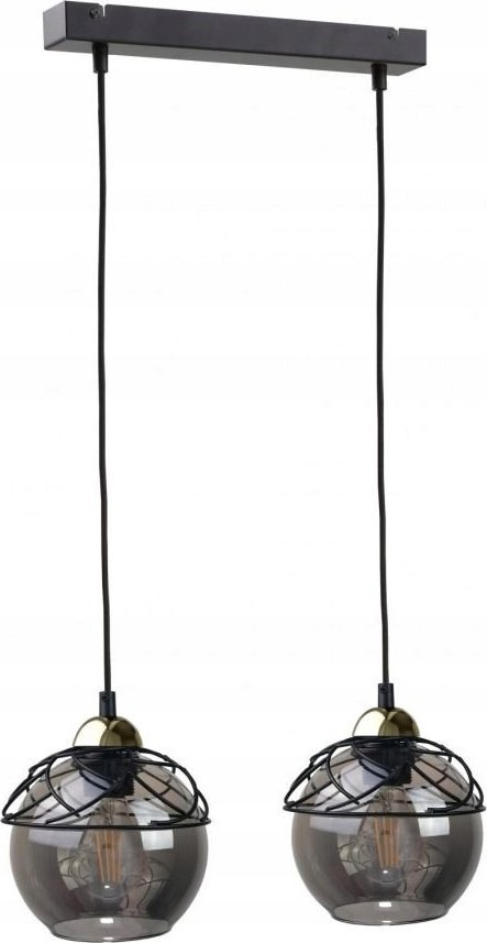 Lampa wisząca Keter Lighting Lampa wisząca 2xE27 MERA BLACK/GOLD