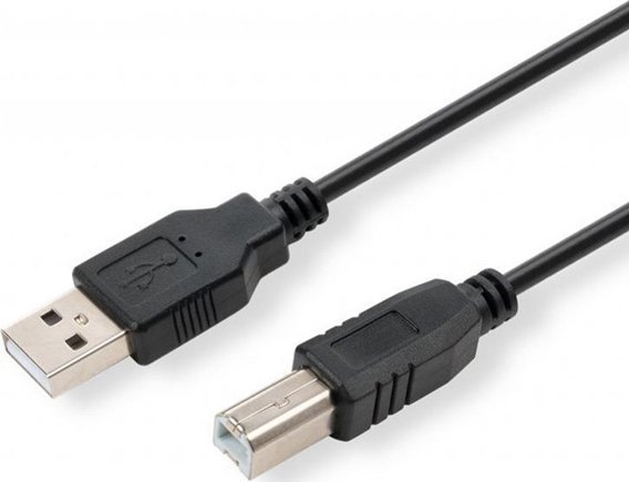 Kabel USB Logo USB-A - USB-B 1.8 m Czarny (30260)