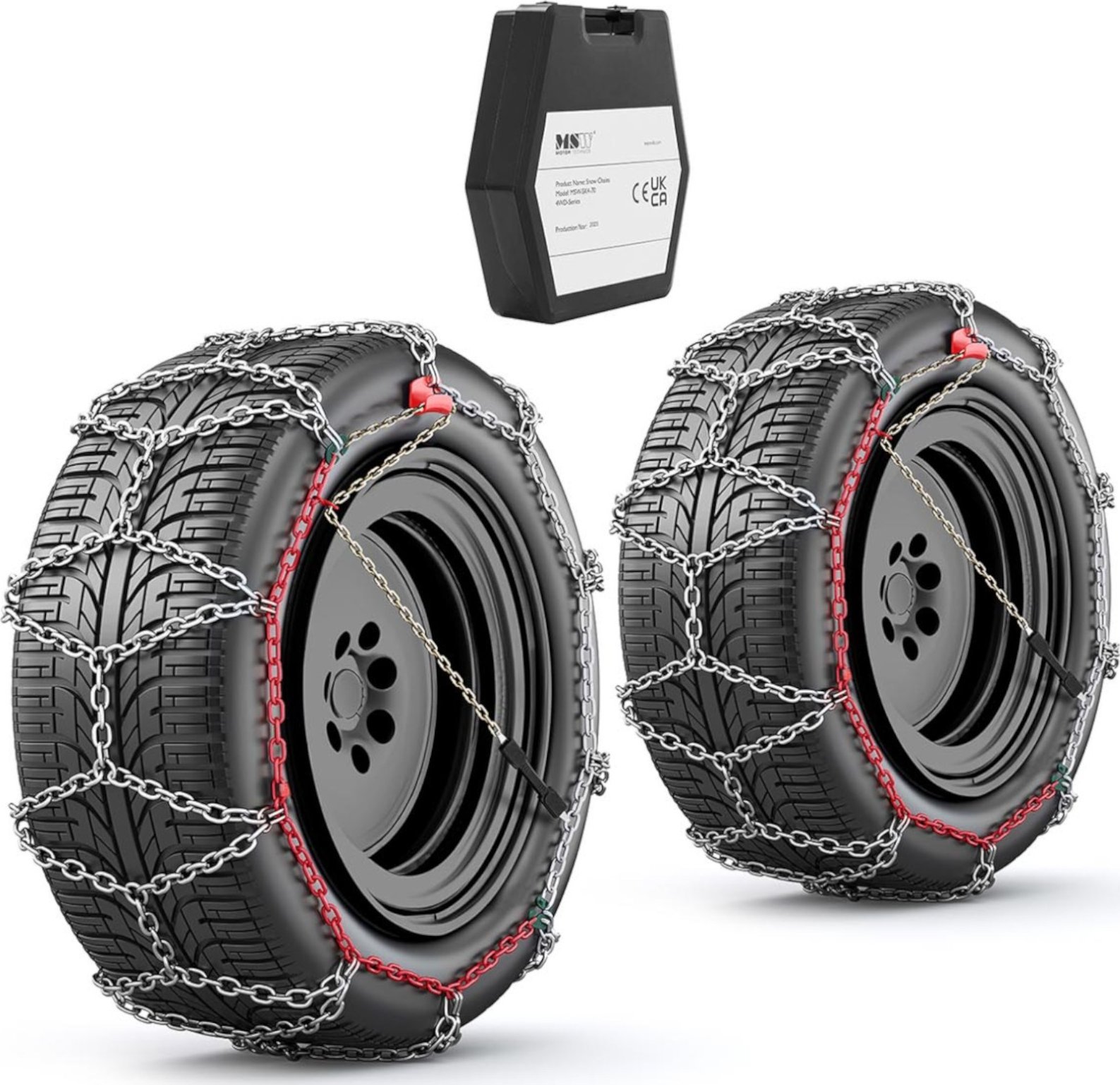 MSW Łańcuchy śniegowe na koła samochodowe 4x4 EN 16662-1 - 2 szt. Łańcuchy śniegowe na koła samochodowe 4x4 EN 16662-1 - 2 szt.