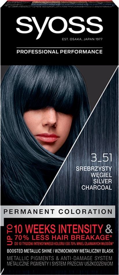 Syoss Syoss farba Permanent Coloration nr 3_51 srebrzysty węgiel