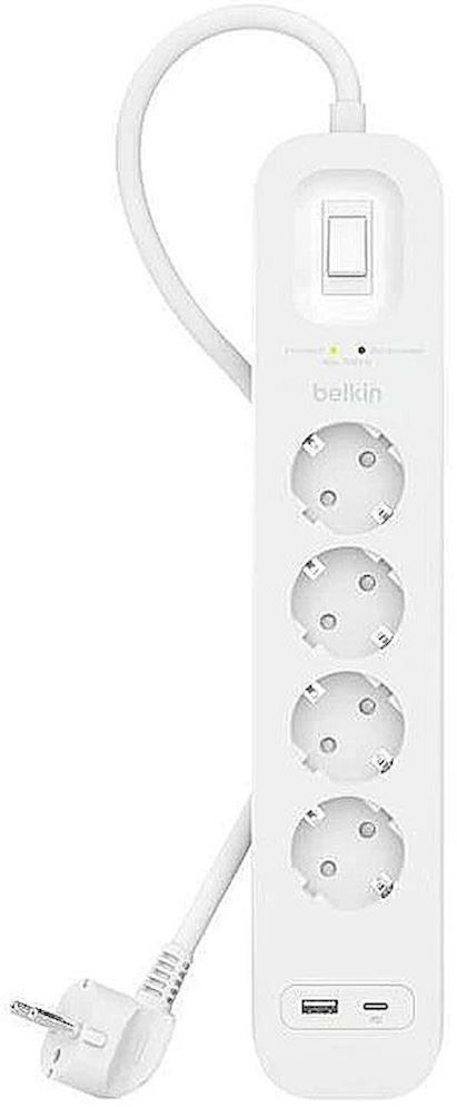 Listwa zasilająca Belkin przeciwprzepięciowa 525J, 4 gniazda Schuko, USB-A, USB-C PD, 2m (SRB001VF2M-V2)